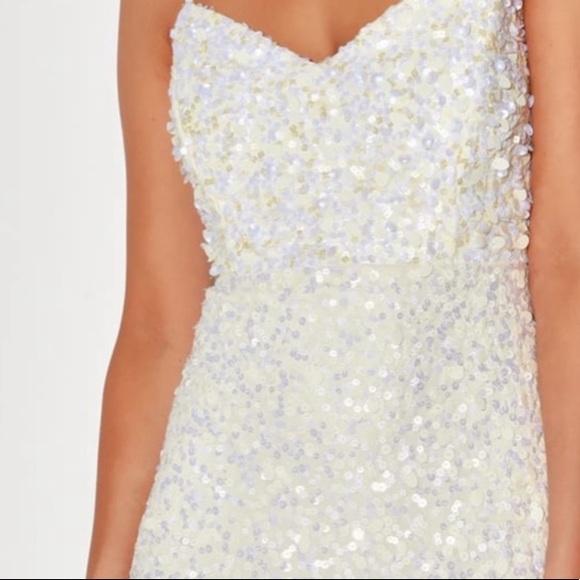 Lulus At Last White Sequin Mermaid Maxi Dress - Picture 12 of 17